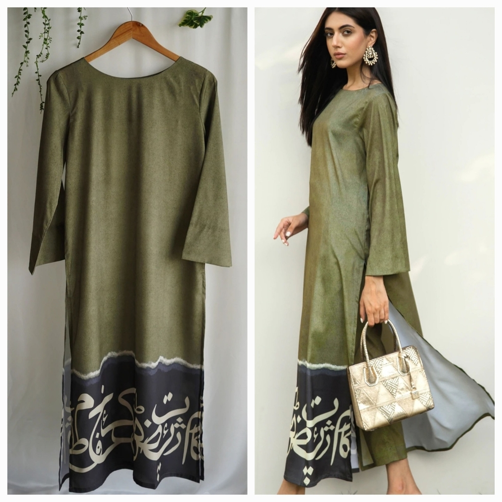Elegant Olive Green Maxi Dress